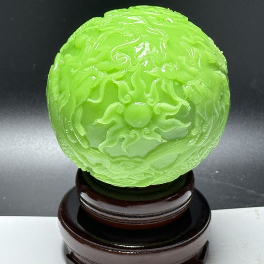 Exquisite Handcrafted Luminous Dragon Feng Shui Wealth Bowl - Unique Home & Office Decor