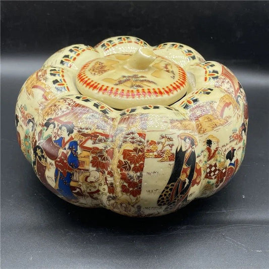 Exquisite Handmade Jingdezhen Enameled Ceramic Maidens Brush Washer - A Rare Antique Artwork for Decor & Collection