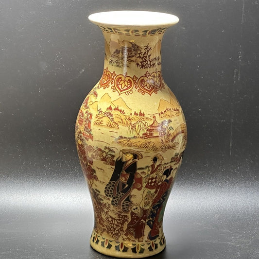 Exquisite Qianlong Era Enameled Hexagonal Vase with Ancient Flower-Bird & Ladies Painting - A Rare Antique Art for Home Decor & Collection