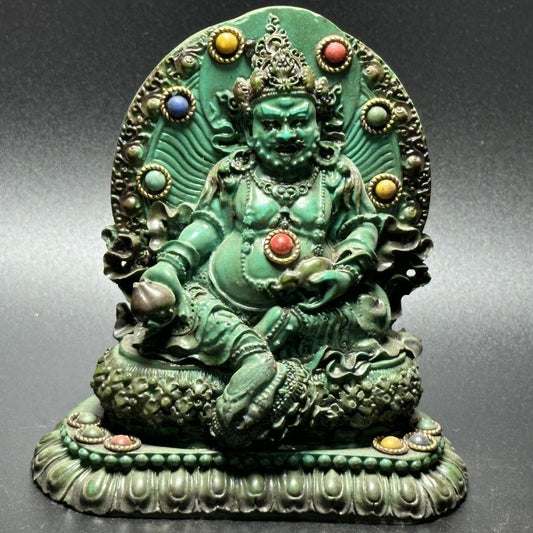 Exquisite Handcrafted Vintage Turquoise Guanyin Ornament - Unique Home & Office Decor