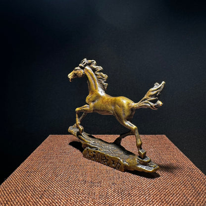 Handcrafted Brass Majestic Horse Statue - Symbol of Career Success, Exquisite Craftsmanship, Rare Unique Gift