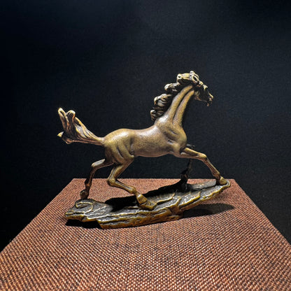 Handcrafted Brass Majestic Horse Statue - Symbol of Career Success, Exquisite Craftsmanship, Rare Unique Gift