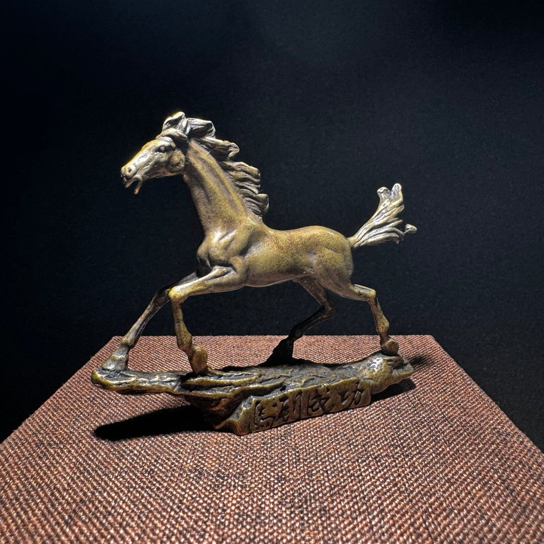 Handcrafted Brass Majestic Horse Statue - Symbol of Career Success, Exquisite Craftsmanship, Rare Unique Gift