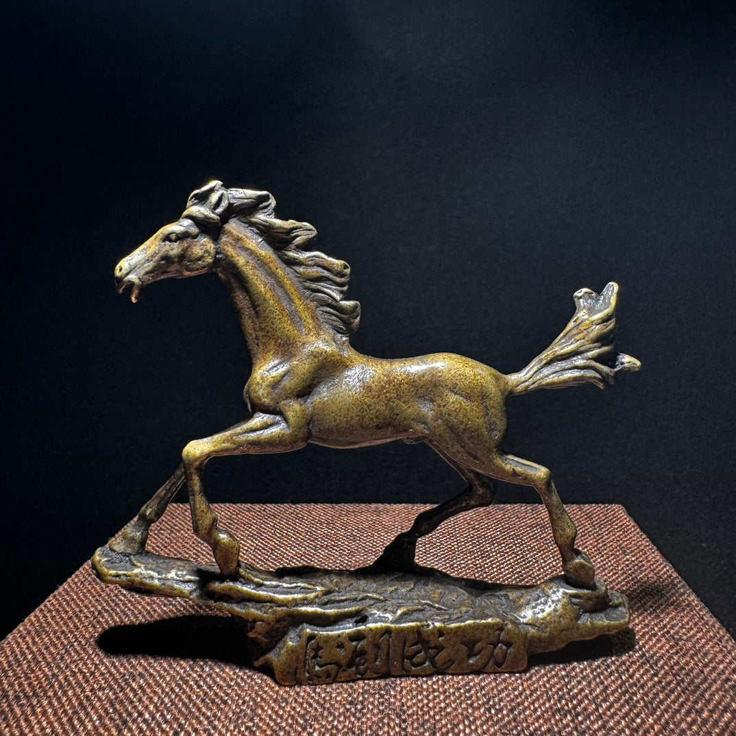 Handcrafted Brass Majestic Horse Statue - Symbol of Career Success, Exquisite Craftsmanship, Rare Unique Gift