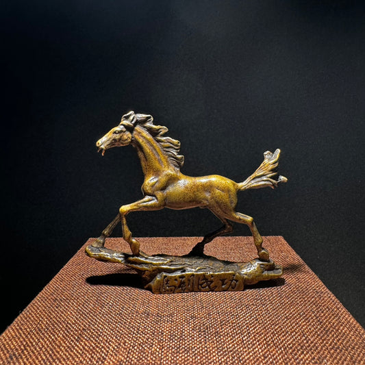 Handcrafted Brass Majestic Horse Statue - Symbol of Career Success, Exquisite Craftsmanship, Rare Unique Gift