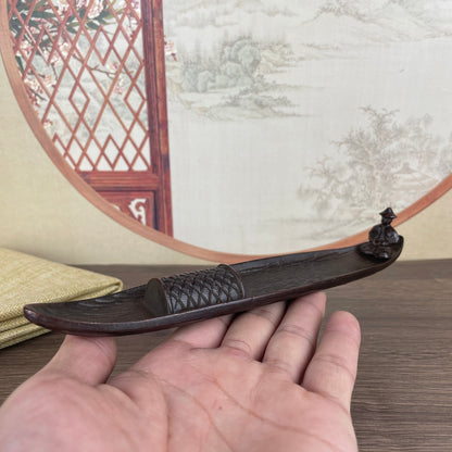 Handcrafted Fisherman and Boat Incense Holder - Unique Gift, Artistic Decor