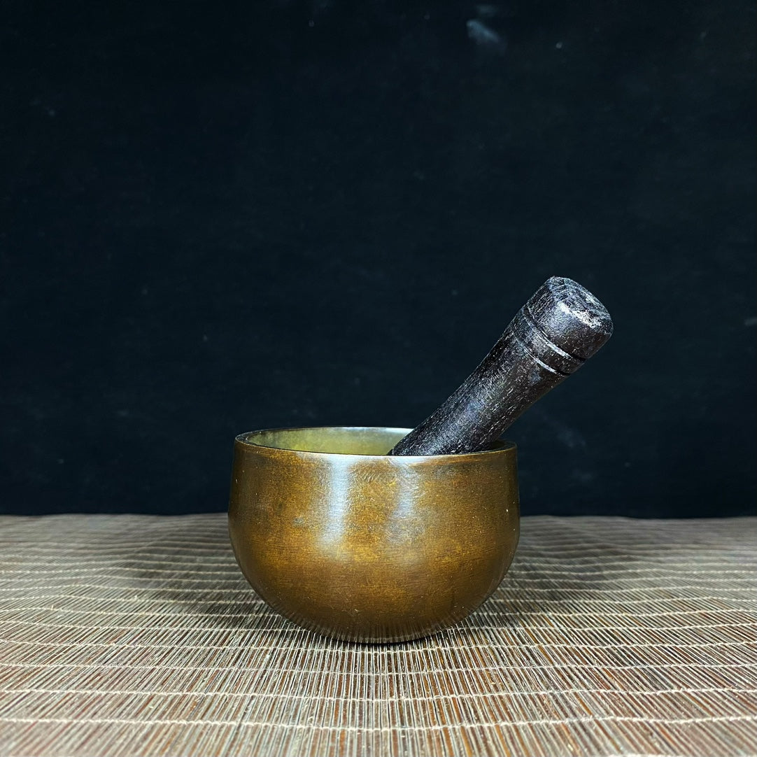 Handcrafted Pure Copper Bell - Antique Asian Art Piece