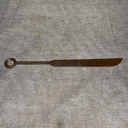 Antique Pure Copper Knife Coin - Handcrafted Asian Decor, Unique Desktop Ornament, Personalized Gift