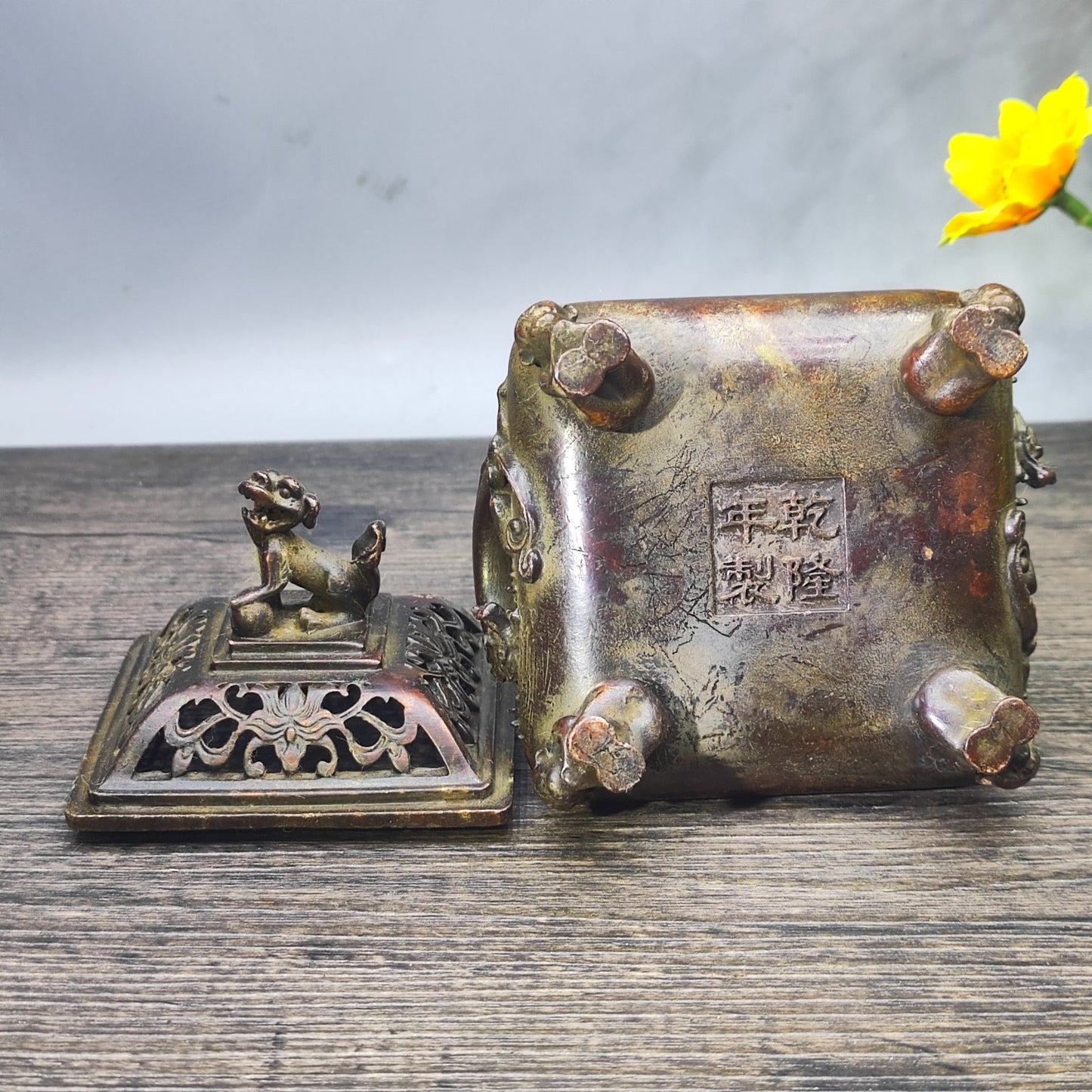 Antique Asian Incense Burner – Unique Desktop Decor & Personalized Gift