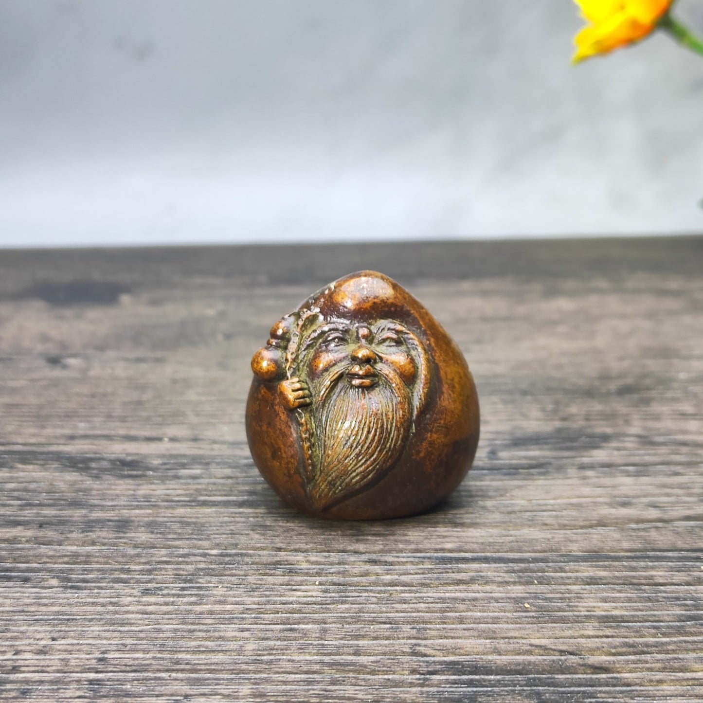 Antique Shou Xing Figurine - Antique Decor - Desktop Ornament - Personalized Gift - Asian Antiquities