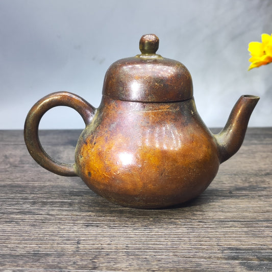 Vintage Asian Teapot - Antique Decor & Personalized Gift - Unique Desktop Decoration