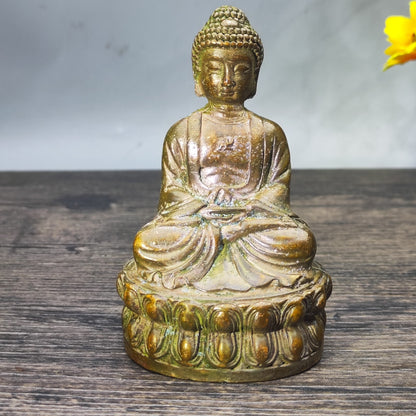 Antique Buddha Statue - Asian Decor for Home and Office - Personalized Gift - Unique Antique Tabletop Decoration