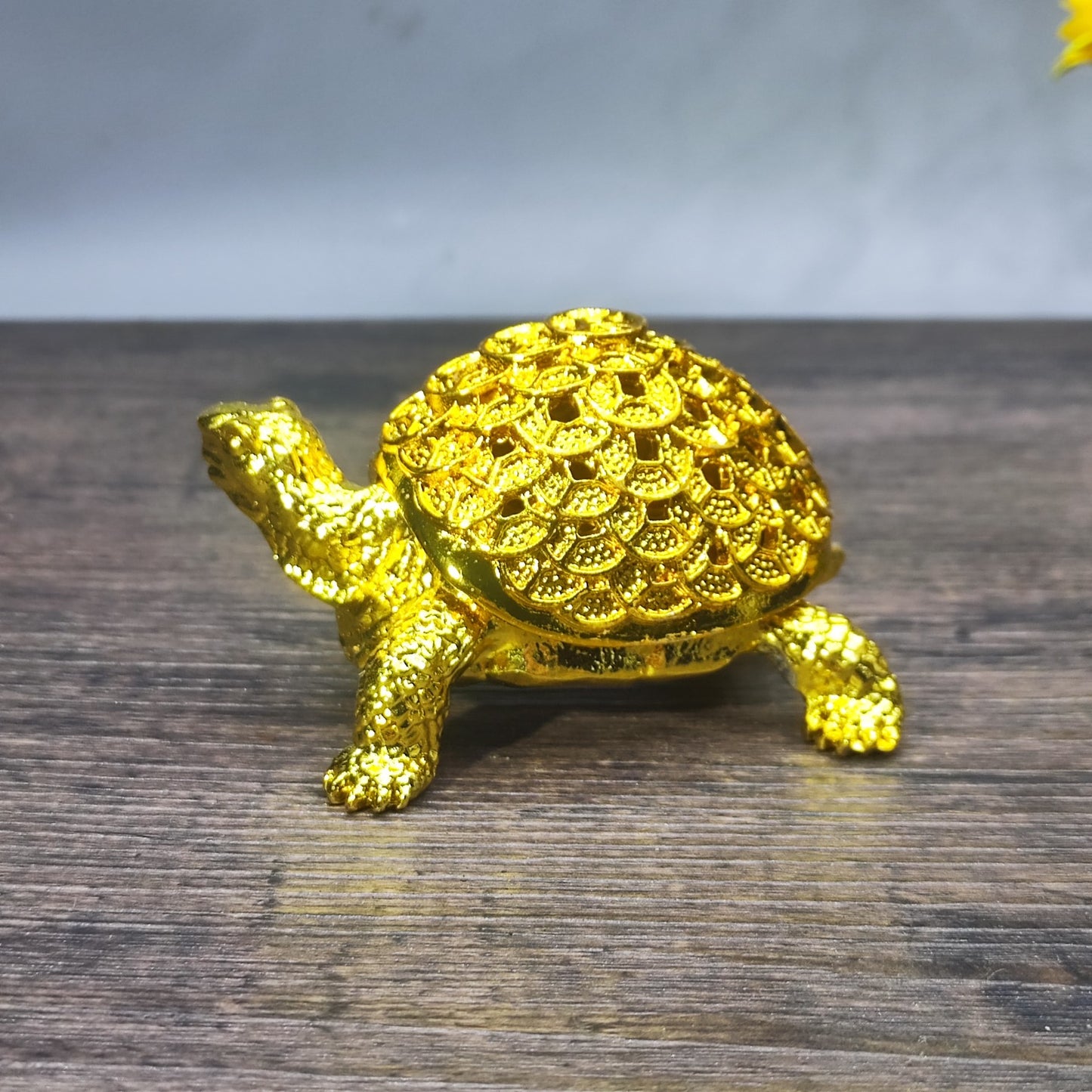 Antique Asian Money Turtle Sculpture - Unique Desktop Decor & Personalized Gift