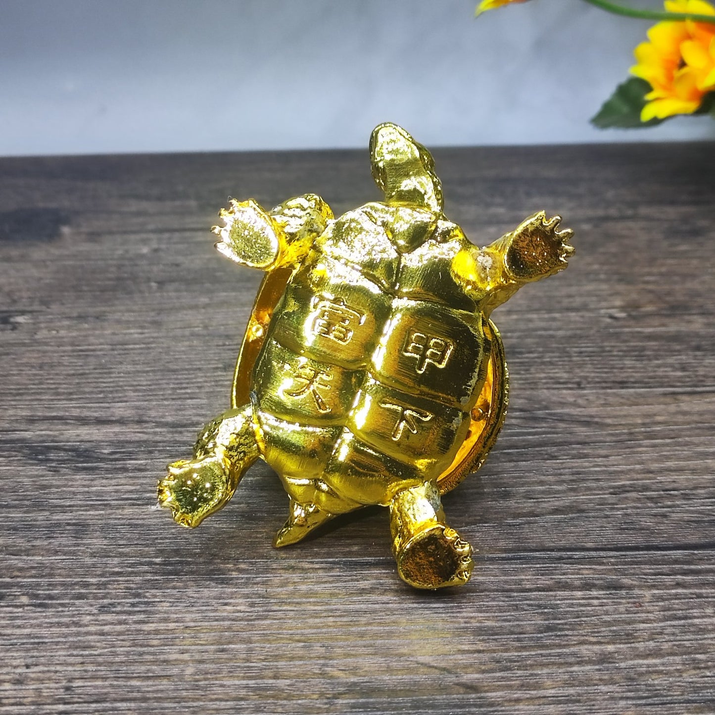 Antique Asian Money Turtle Sculpture - Unique Desktop Decor & Personalized Gift