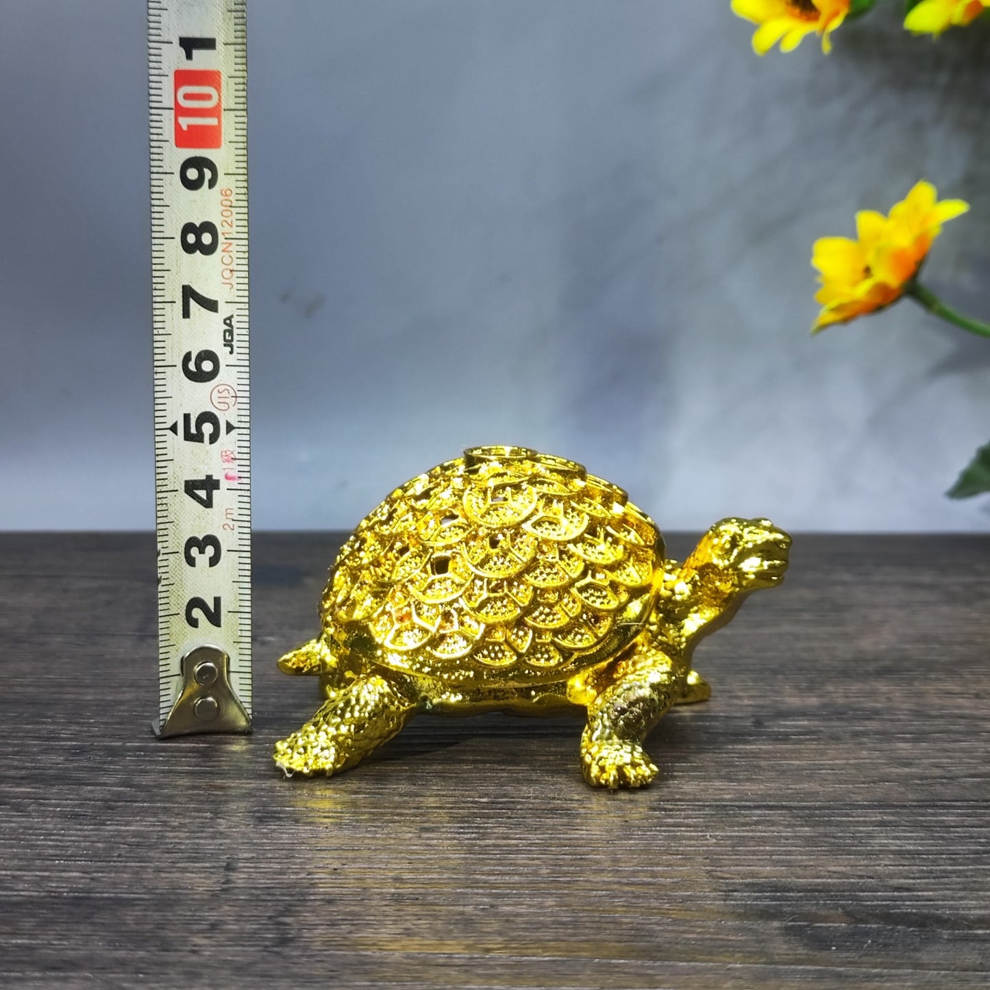 Antique Asian Money Turtle Sculpture - Unique Desktop Decor & Personalized Gift