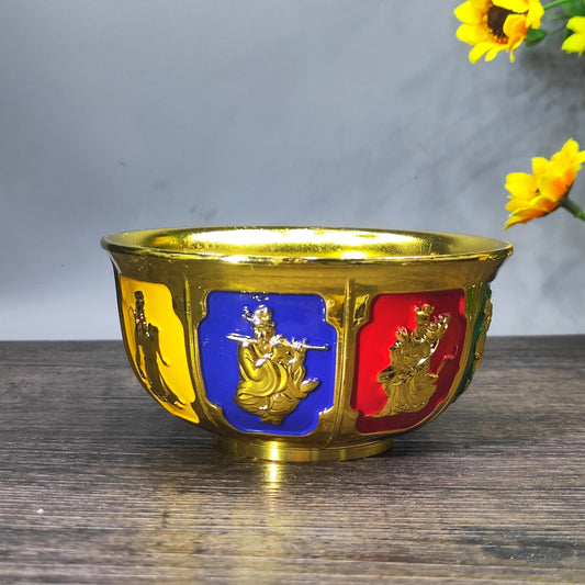 Hand-Painted Antique Eight Immortals Bowl - Asian Antique Decor - Personalized Desktop Ornament - Unique Gift