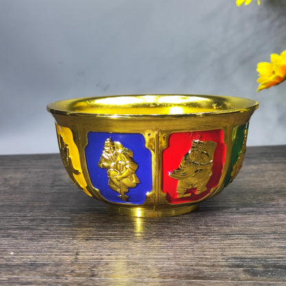 Hand-Painted Antique Eight Immortals Bowl - Asian Antique Decor - Personalized Desktop Ornament - Unique Gift