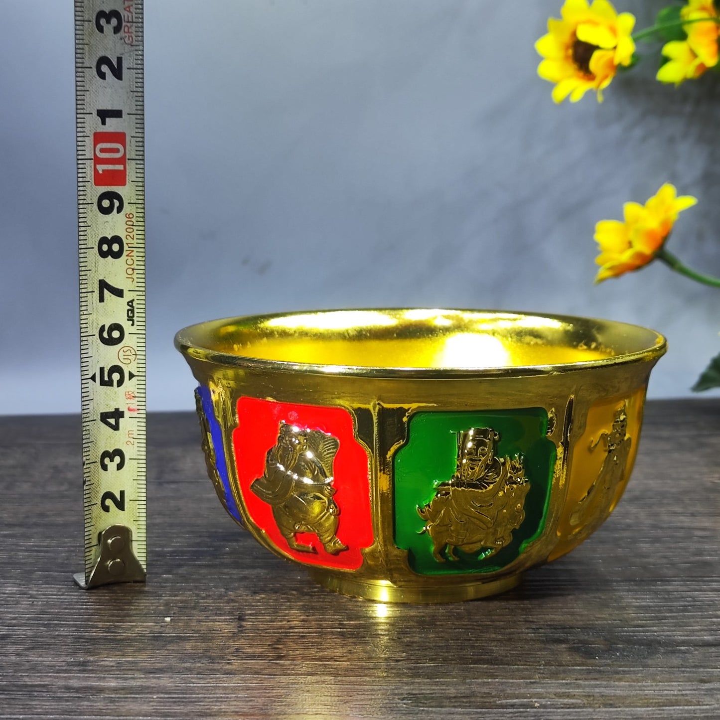 Hand-Painted Antique Eight Immortals Bowl - Asian Antique Decor - Personalized Desktop Ornament - Unique Gift