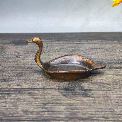 Antique Swan-shaped Brush Washer - Handcrafted with Exquisite Craftsmanship