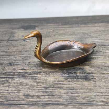 Antique Swan-shaped Brush Washer - Handcrafted with Exquisite Craftsmanship