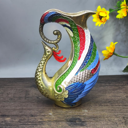 Handcrafted Phoenix-Shaped Wine Glass - A Masterpiece of History and Art