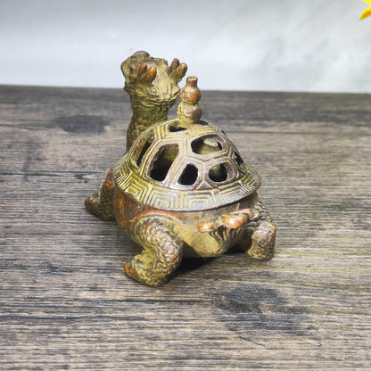 Exquisite Dragon Turtle Incense Burner - Handcrafted, Rich History, Premium Home and Office Decor