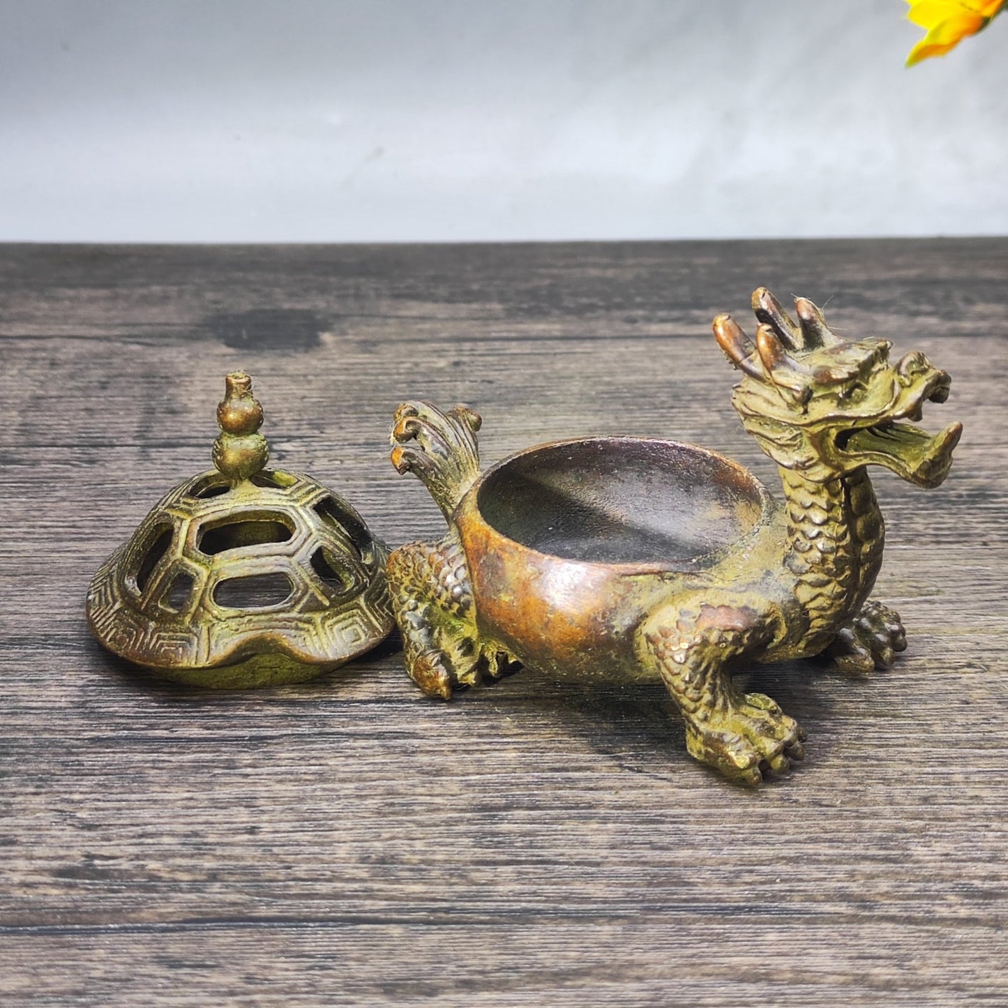 Exquisite Dragon Turtle Incense Burner - Handcrafted, Rich History, Premium Home and Office Decor