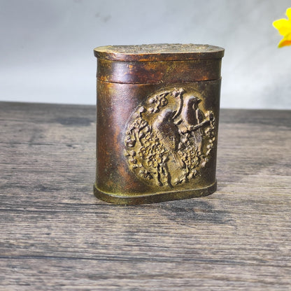 Exquisite Handcrafted Animal and Figure Carved Box - Antique Collection, Unique Home Decor