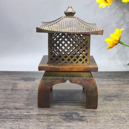 Exquisite Handcrafted Pavilion Incense Burner - Elegant Home & Office Décor