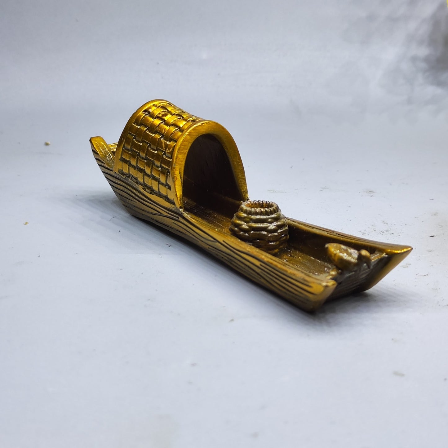 Exquisite Hand-Carved Fishing Boat Incense Holder: A Touch of History and Culture