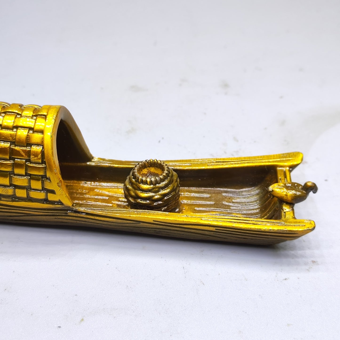 Exquisite Hand-Carved Fishing Boat Incense Holder: A Touch of History and Culture