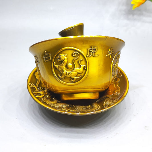 Exquisite Carved Beast Lid Bowl - Handcrafted, Historically Rich High-End Decor