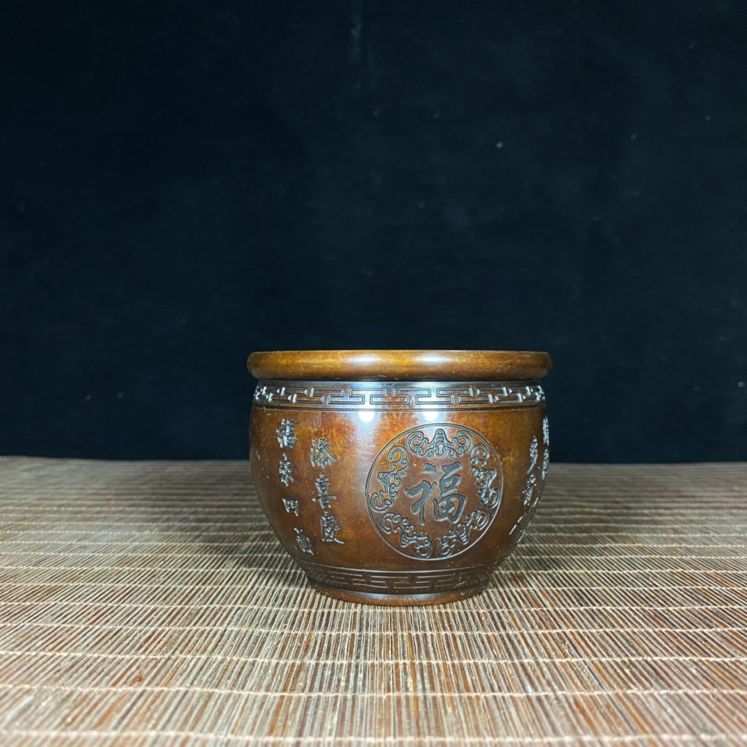 Exquisite Handcrafted Pure Copper Engraved Jar with Rich Historical and Cultural Essence