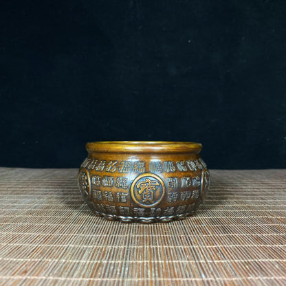 Solid Copper Relief Treasure Bowl - A Perfect Blend of Exquisite Craftsmanship and Cultural Heritage