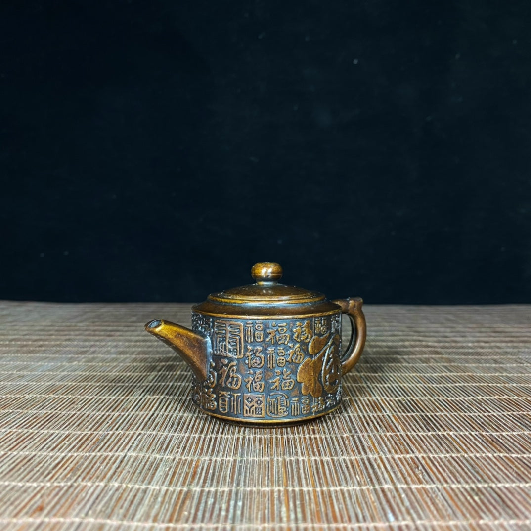 Antique Pure Copper Teapot - A Masterpiece of Exquisite Craftsmanship