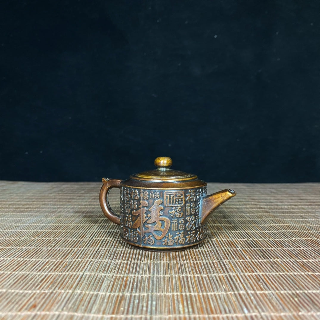 Antique Pure Copper Teapot - A Masterpiece of Exquisite Craftsmanship