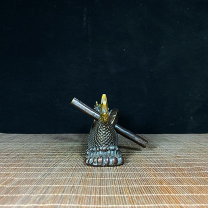 Pure Copper Gilded Mini Dragon Boat Incense Holder - A Perfect Blend of Exquisite Craftsmanship and Cultural Heritage