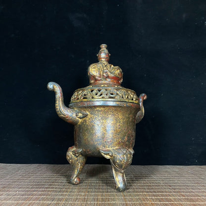 Antique Elephant Incense Burner - Handcrafted, Historic, Exquisite Craftsmanship