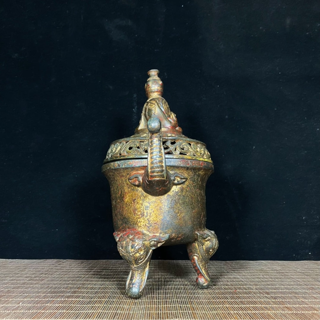 Antique Elephant Incense Burner - Handcrafted, Historic, Exquisite Craftsmanship