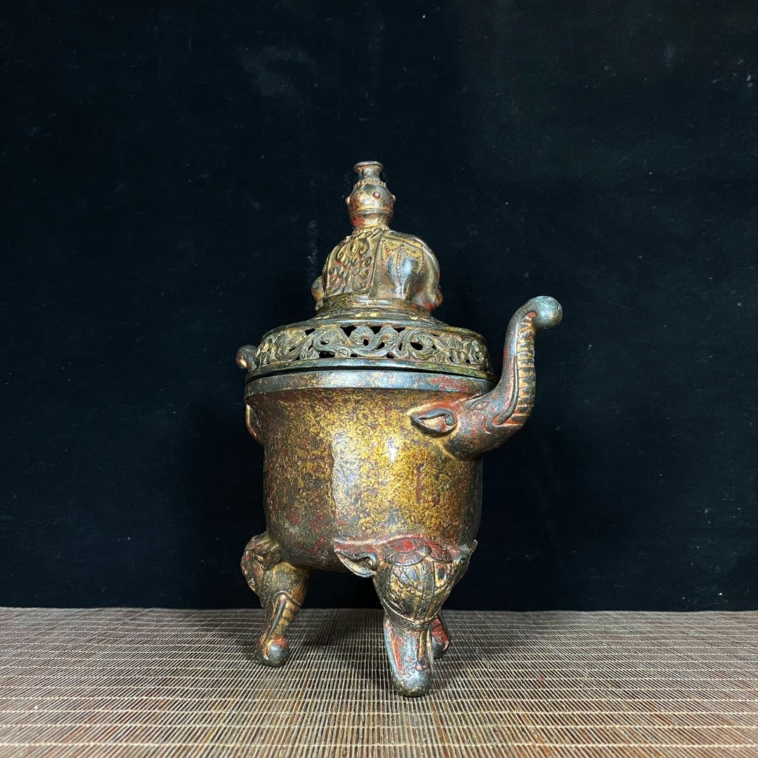 Antique Elephant Incense Burner - Handcrafted, Historic, Exquisite Craftsmanship