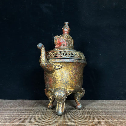 Antique Elephant Incense Burner - Handcrafted, Historic, Exquisite Craftsmanship