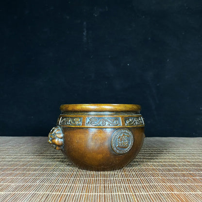 Ancient & Precious Antique Pure Copper Beast-Ear Jar - Wealth Attracting | High-End Decor & Collectible