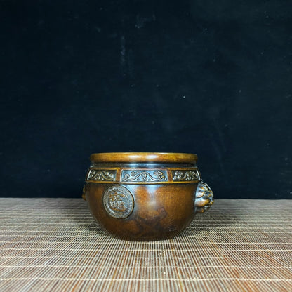 Ancient & Precious Antique Pure Copper Beast-Ear Jar - Wealth Attracting | High-End Decor & Collectible