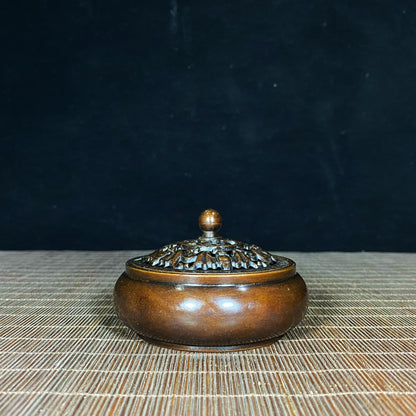 Exquisite Antique Pure Copper Incense Burner - A Perfect Blend of History and Art