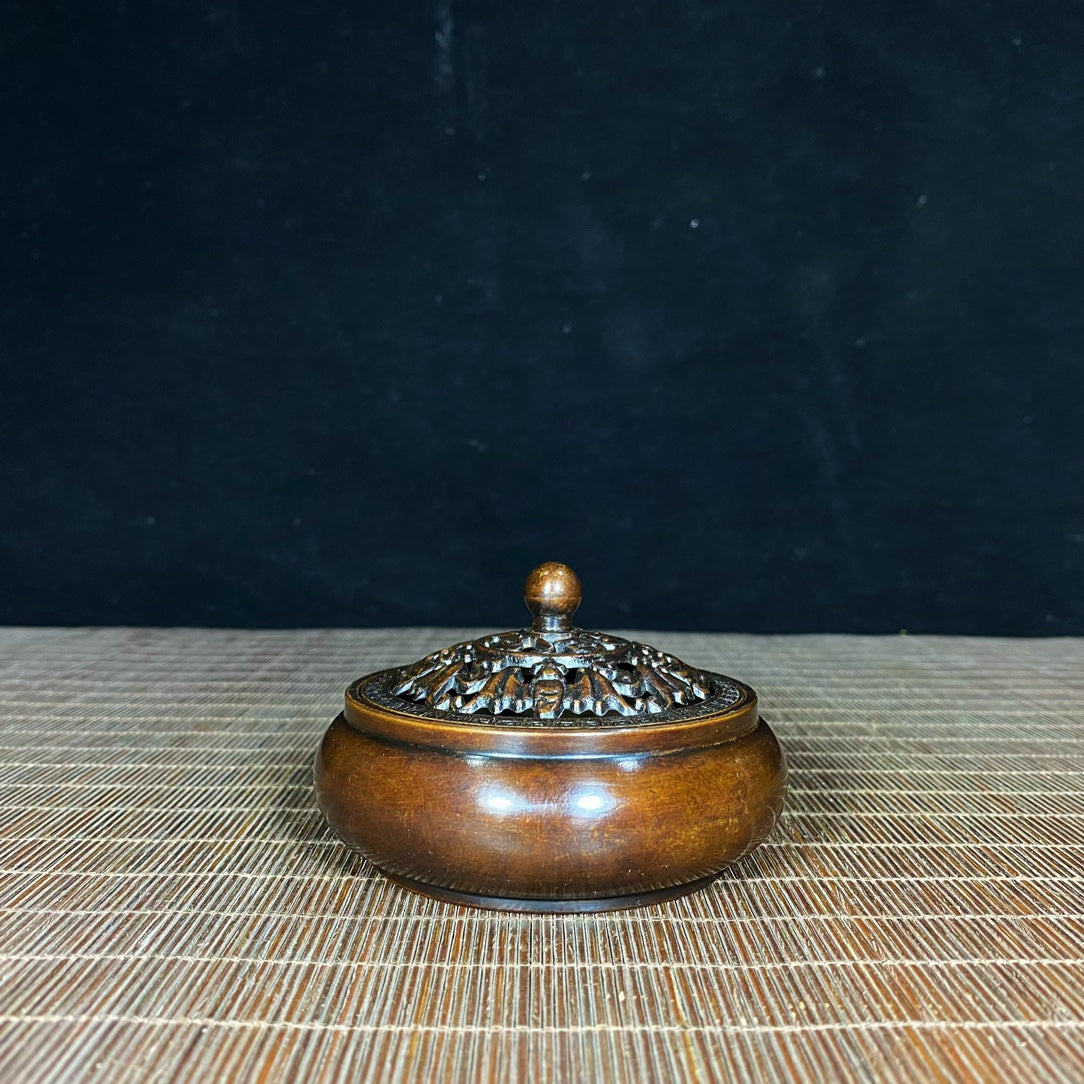 Exquisite Antique Pure Copper Incense Burner - A Perfect Blend of History and Art