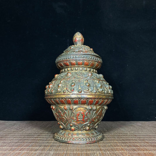 Ancient and Precious Antique Auspicious Eight Treasures Jar