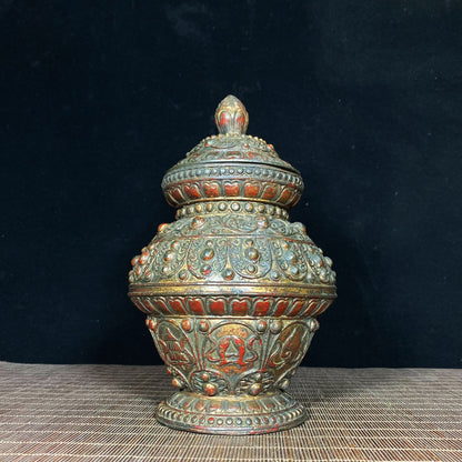 Ancient and Precious Antique Auspicious Eight Treasures Jar