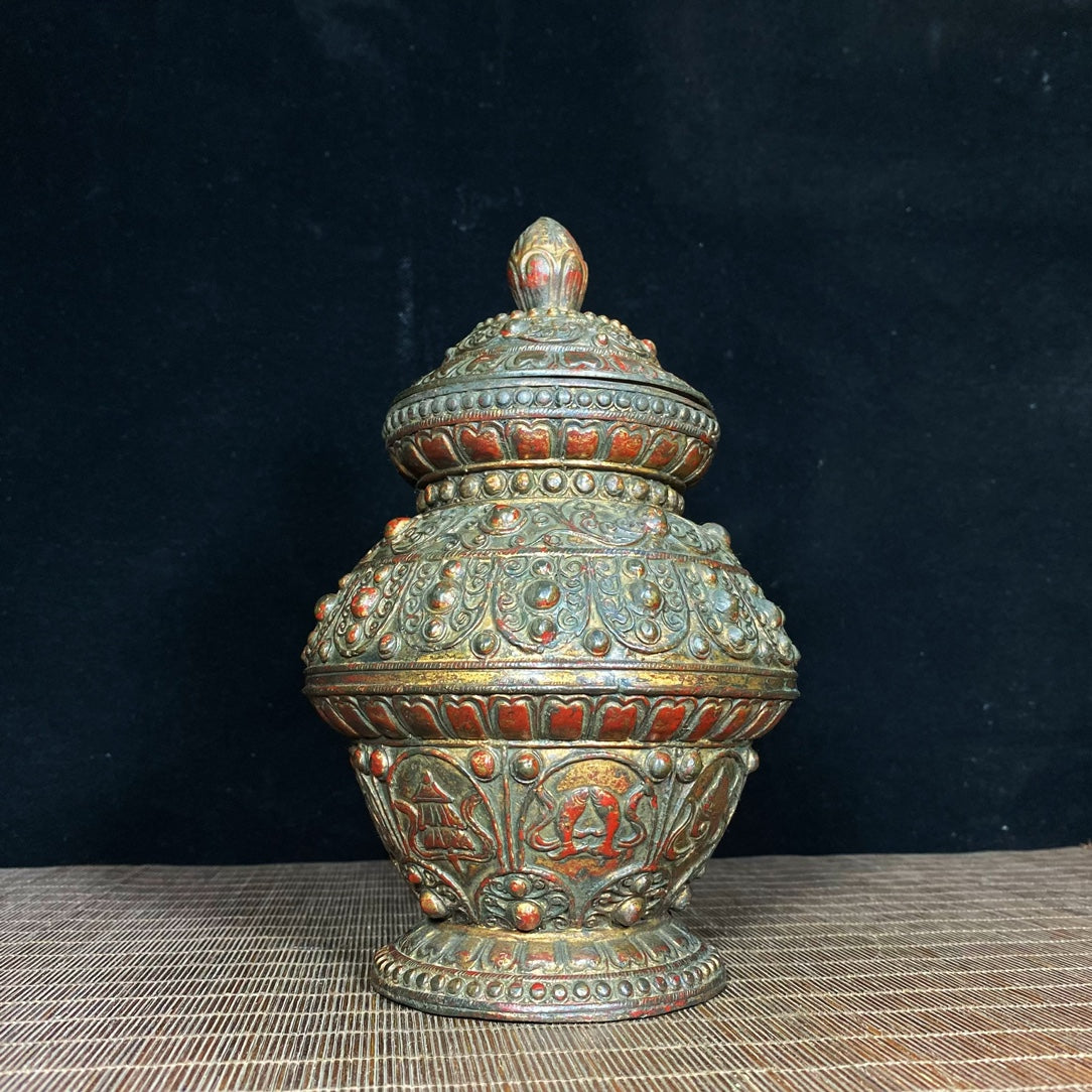 Ancient and Precious Antique Auspicious Eight Treasures Jar