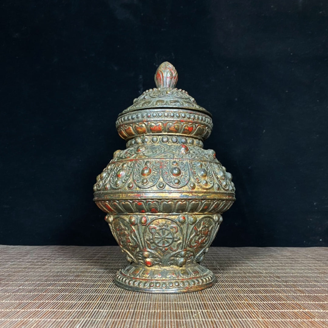 Ancient and Precious Antique Auspicious Eight Treasures Jar