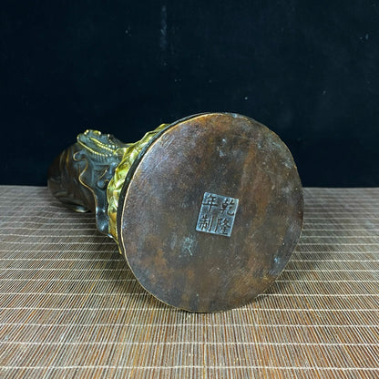 Pure Copper Gilded Lotus Stand Guanyin - Exquisite Craftsmanship and Cultural Heritage Antique Art Piece